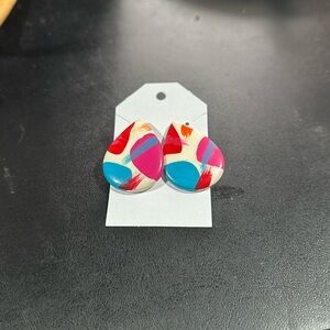 Teardrop Abstract Colorful Earrings